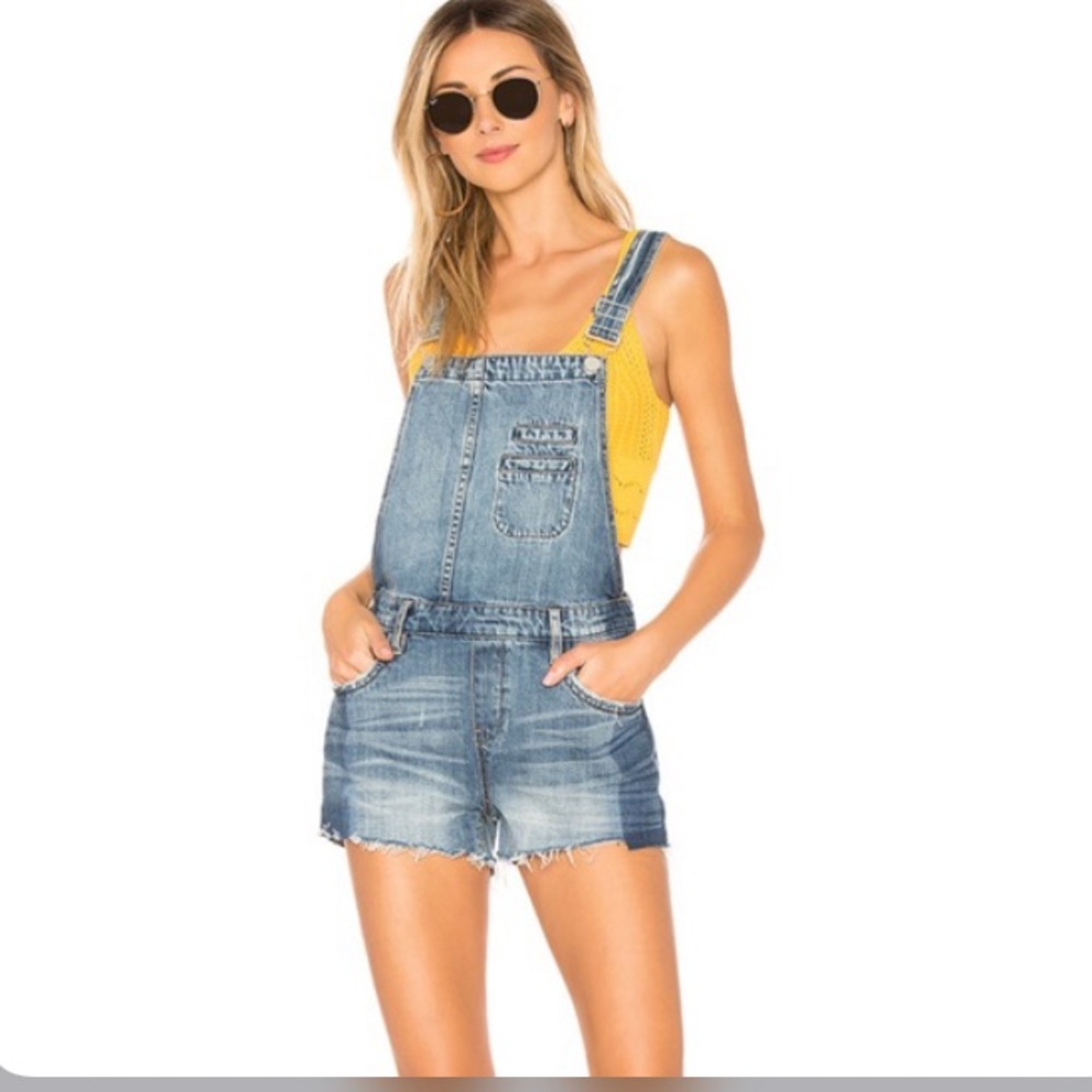 BLANK NYC funny bone Denim overalls shorts 25